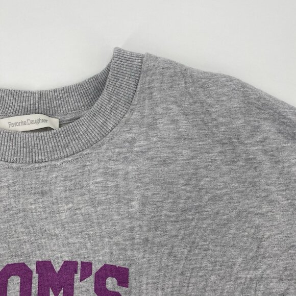 Favorite Daughter Size M Light Heather Grey "Moms Favorite" Graphic Sweatshirt - Picture 10 of 13